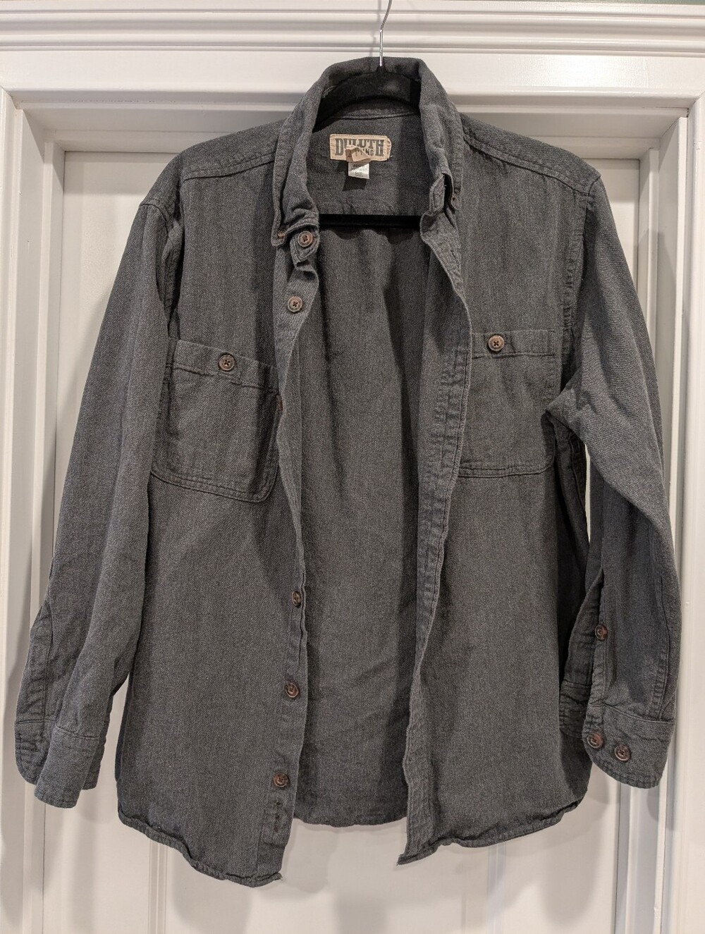 Duluth Trading Long Sleeve Grey Flannel